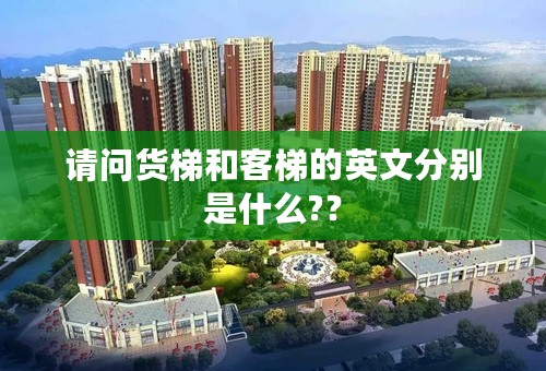 请问货梯和客梯的英文分别是什么?？