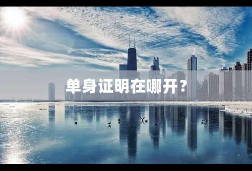 单身证明在哪开？