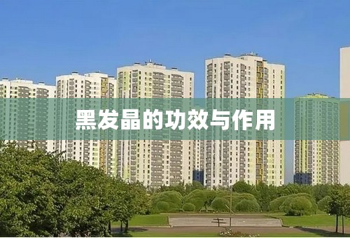 黑发晶的功效与作用