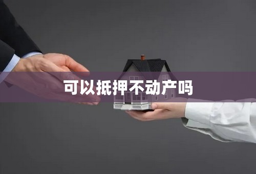 可以抵押不动产吗