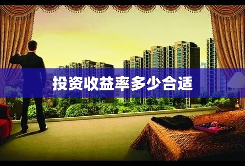 投资收益率多少合适