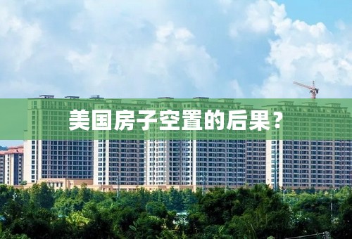 美国房子空置的后果？