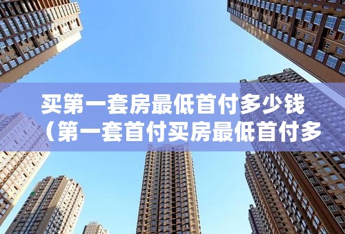 买第一套房最低首付多少钱（第一套首付买房最低首付多少）