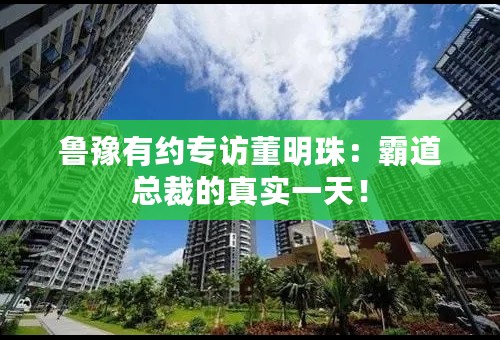 鲁豫有约专访董明珠：霸道总裁的真实一天！