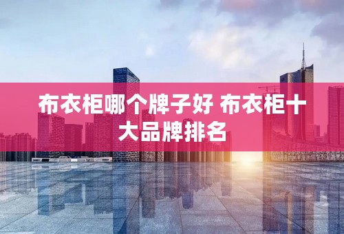 布衣柜哪个牌子好 布衣柜十大品牌排名