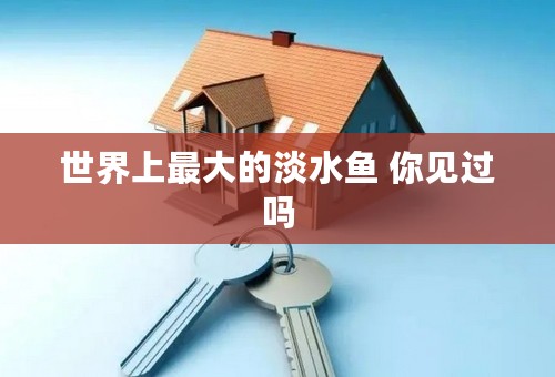 世界上最大的淡水鱼 你见过吗