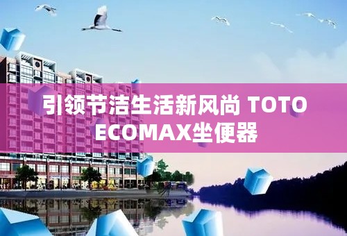 引领节洁生活新风尚 TOTO ECOMAX坐便器