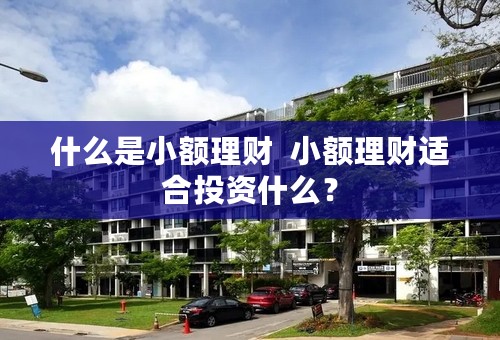 什么是小额理财  小额理财适合投资什么？