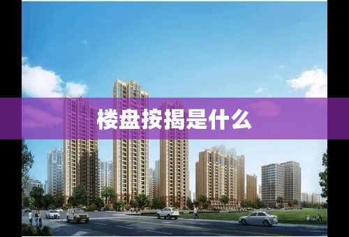 楼盘按揭是什么