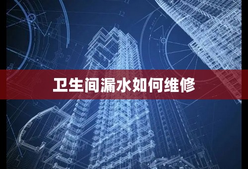 卫生间漏水如何维修