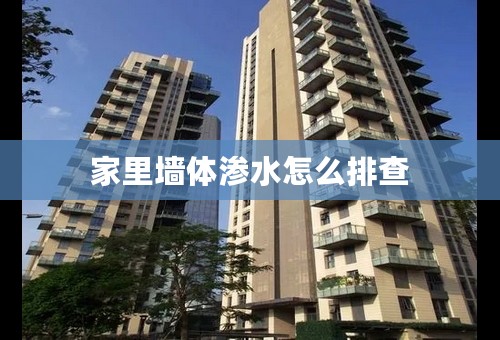 家里墙体渗水怎么排查
