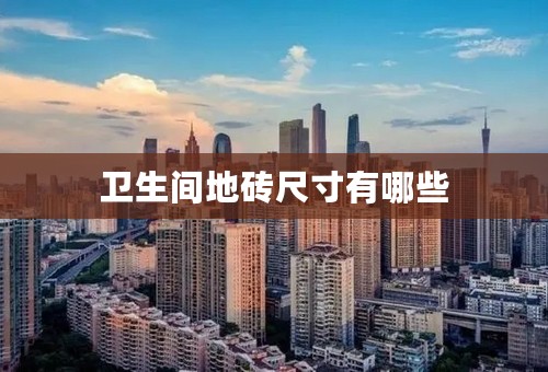 卫生间地砖尺寸有哪些