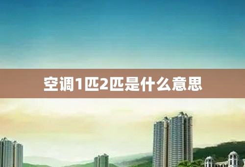 空调1匹2匹是什么意思