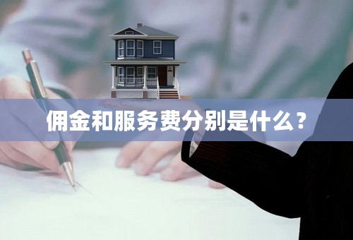 佣金和服务费分别是什么？