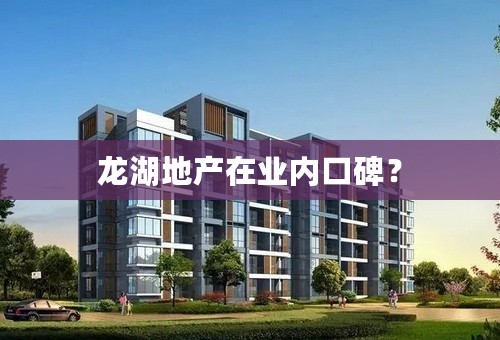 龙湖地产在业内口碑？