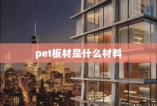 pet板材是什么材料