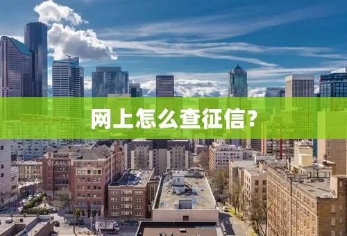 网上怎么查征信？