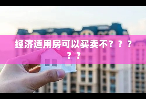 经济适用房可以买卖不？？？？？