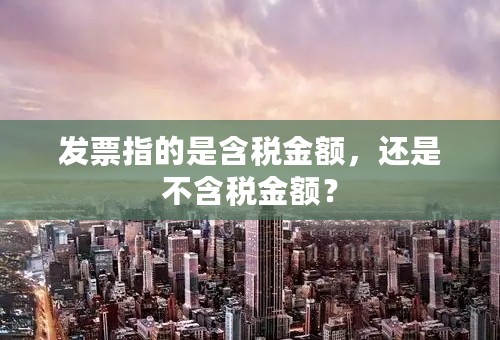 发票指的是含税金额，还是不含税金额？