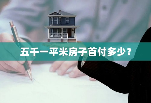 五千一平米房子首付多少？