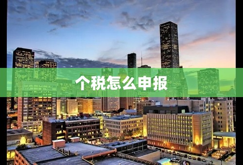 个税怎么申报