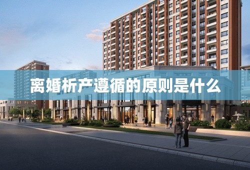 离婚析产遵循的原则是什么