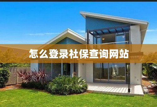 怎么登录社保查询网站