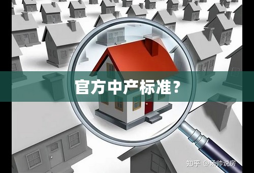 官方中产标准？