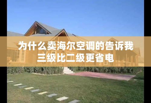 为什么卖海尔空调的告诉我三级比二级更省电