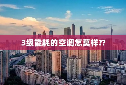 3级能耗的空调怎莫样??