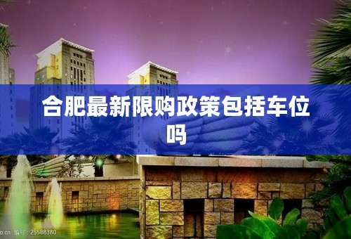 合肥最新限购政策包括车位吗