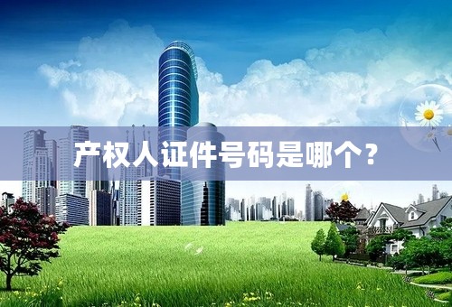 产权人证件号码是哪个？