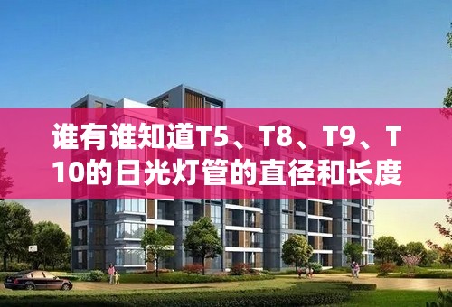 谁有谁知道T5、T8、T9、T10的日光灯管的直径和长度尺寸啊？