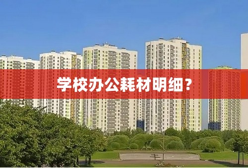 学校办公耗材明细？