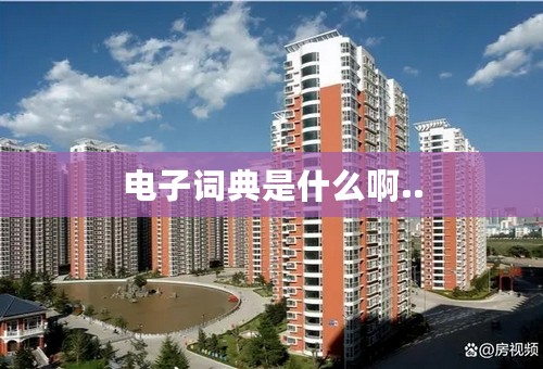 电子词典是什么啊..
