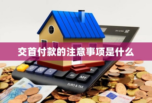 交首付款的注意事项是什么