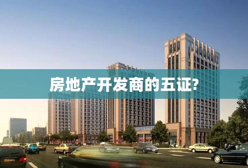 房地产开发商的五证?
