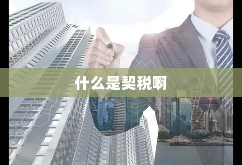 什么是契税啊