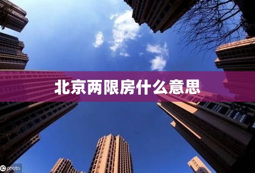 北京两限房什么意思
